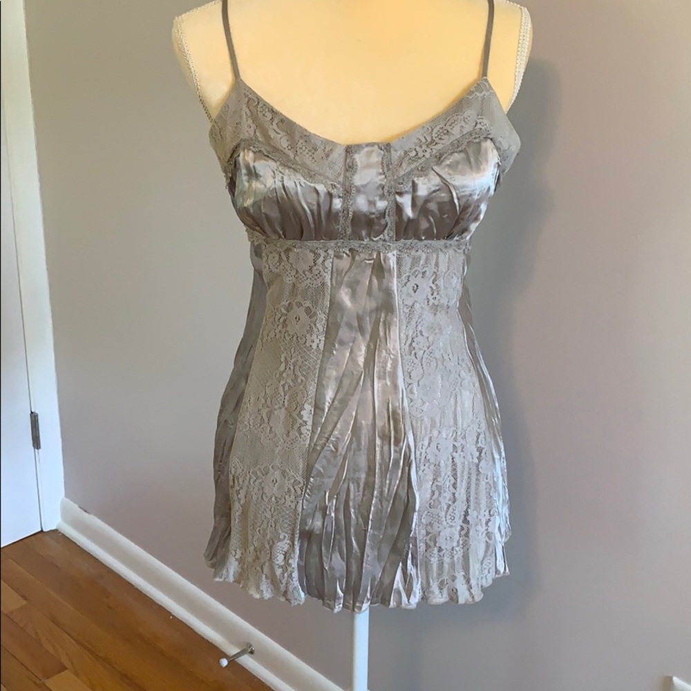 Silk and lace baby doll tank